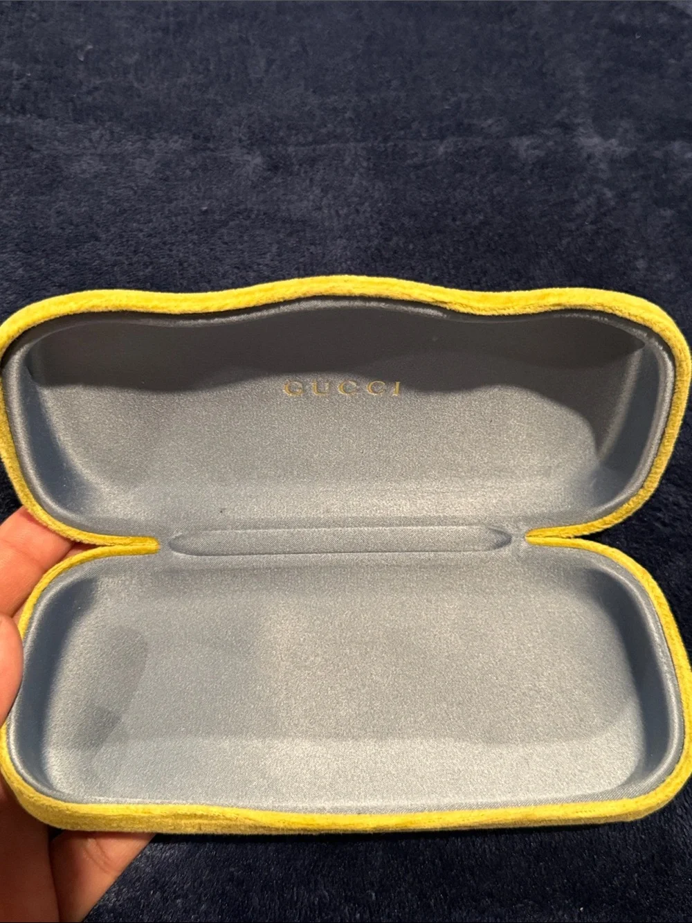 Gucci Yellow Velvet Eyewear Case